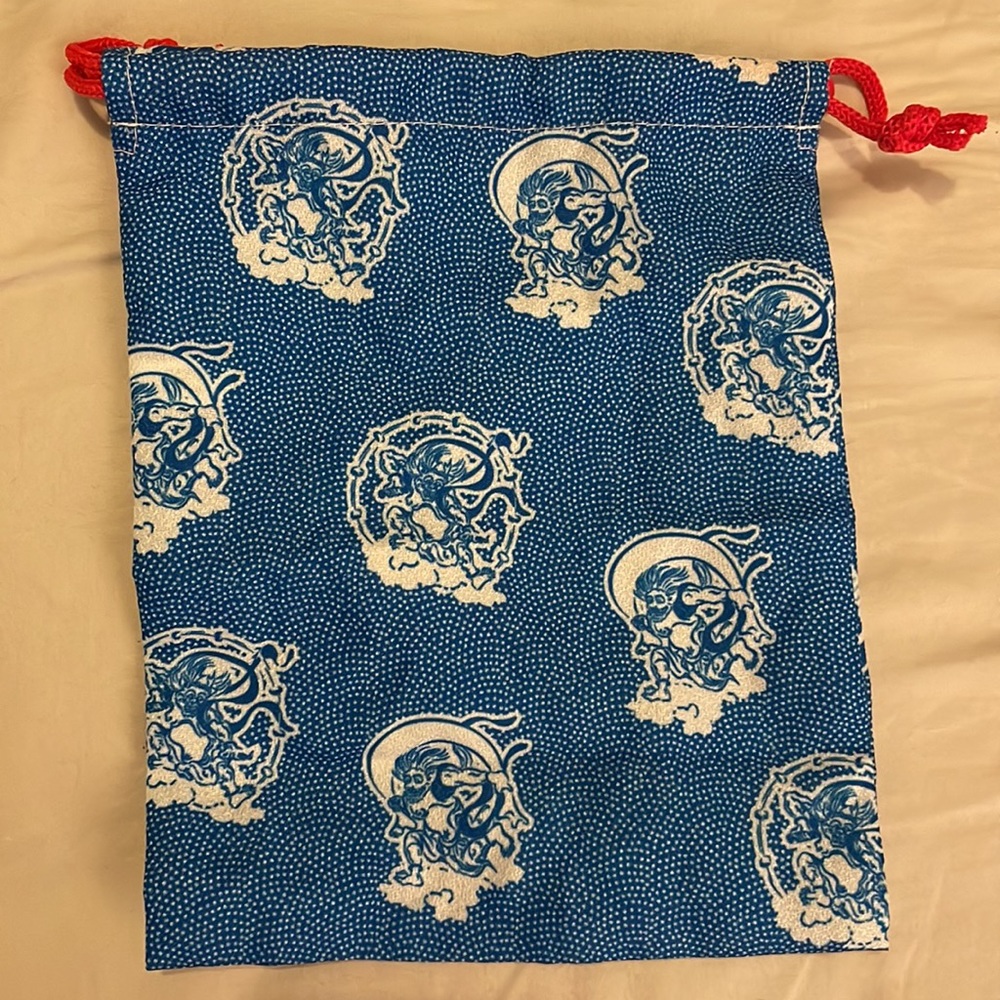 Japanese Asakusa senso-ji shrine drawstring pouch